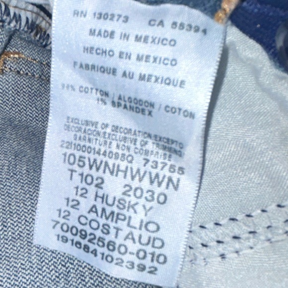 Wrangler Boys Classic Boot Blue Denim Jeans Size 12 Husky - Picture 7 of 7